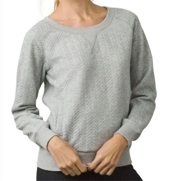 PrAna Heather Grey Silverspring Crewneck Pullover Size M - Picture 1 of 9